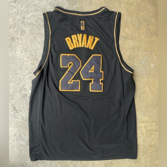 Los Angeles Lakers 24 Kobe Bryant Golden Edition Size 54 Swingman - Picture 2 of 5